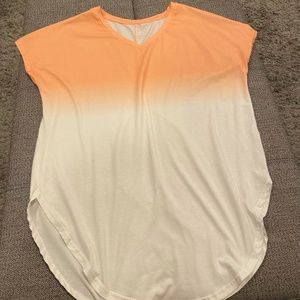 Orange/White Ombre Tunic Tee